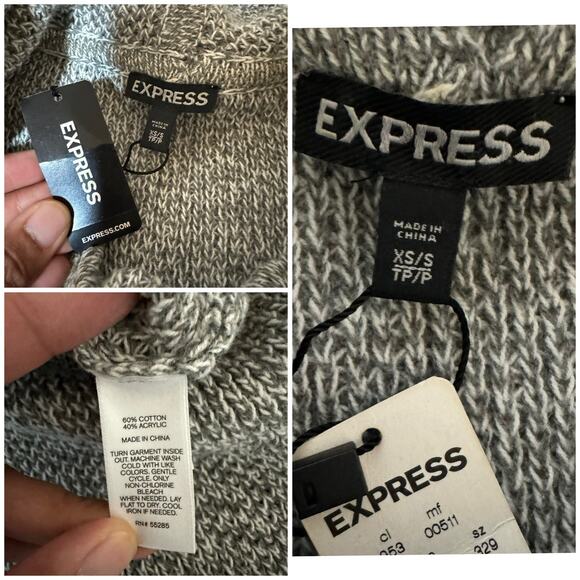 Express Knits Oversized Sweater Poncho Women’s Size Extra Small/Small XS/S NEW - Picture 7 of 7